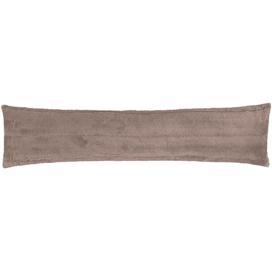 Empress Taupe Faux Fur Draught Excluder | Luxury Plush Fabric Draft Excluder - Draught Excluder