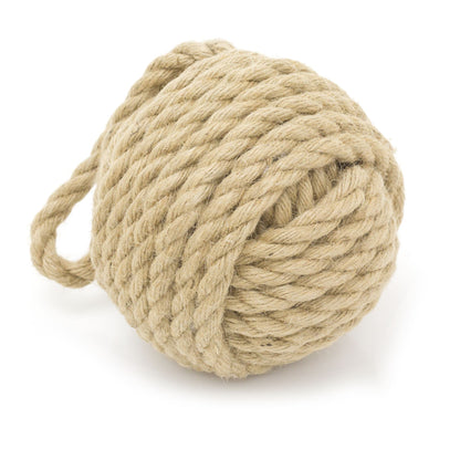Traditional Monkey Fist Doorstop Nautical Door Stop | Natural Rope Knot Door Stop Nautical Rope Door Stopper | Beach Knot Rope Doorstops