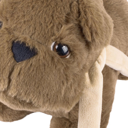 Bulldog Fabric Dog Door Stop, 30cm Weighted Brown Dog Doorstop