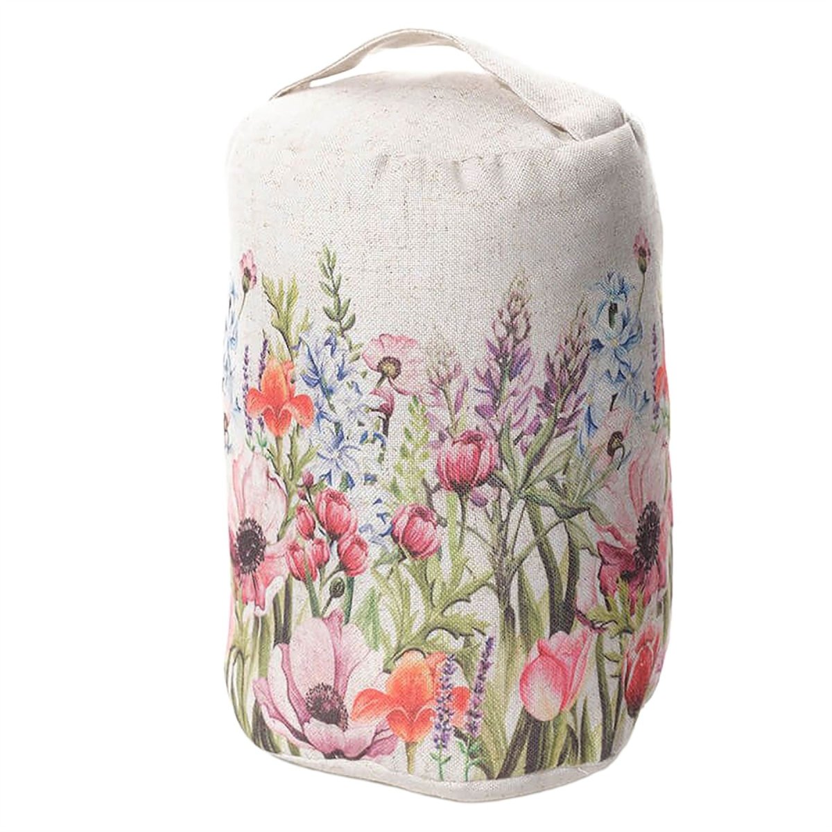 Floral Fabric Doorstop, 1kg Weighted Wildflower Country Style Door Stop - 23cm - Doorstop