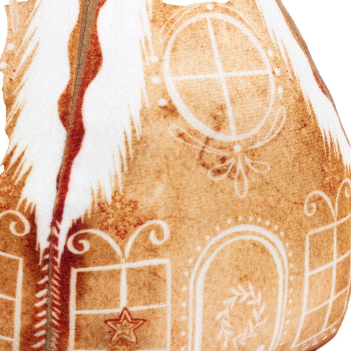 Gretel Gingerbread House Doorstop | Velvet Fabric Gingerbread Door Stop - 23cm - Doorstop