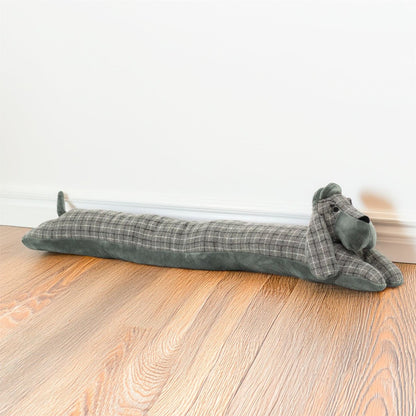 Grey Basset Hound Draught Excluder | Fabric Dog Draft Excluder Cushion with Hat - Draught Excluder