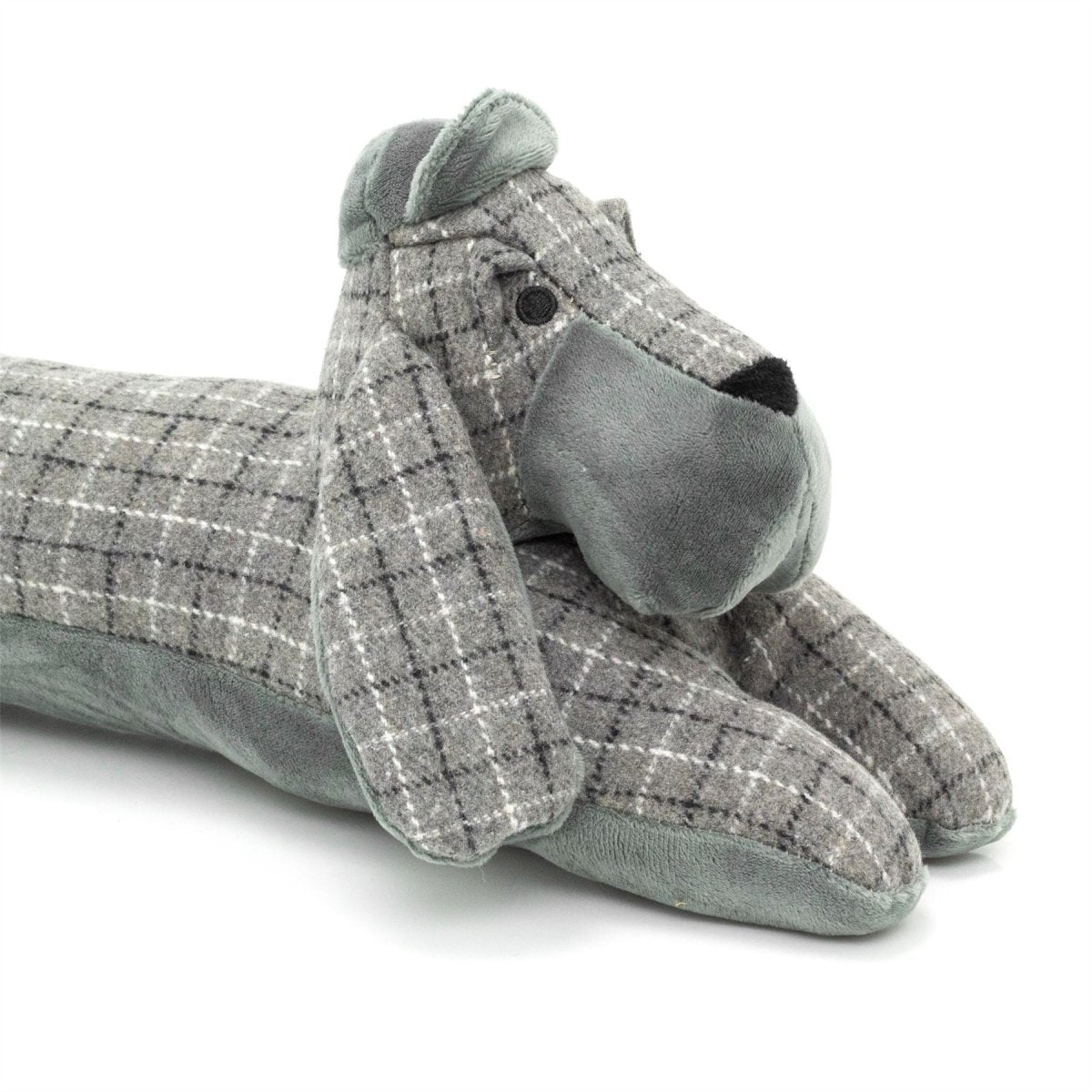 Grey Basset Hound Draught Excluder | Fabric Dog Draft Excluder Cushion with Hat - Draught Excluder