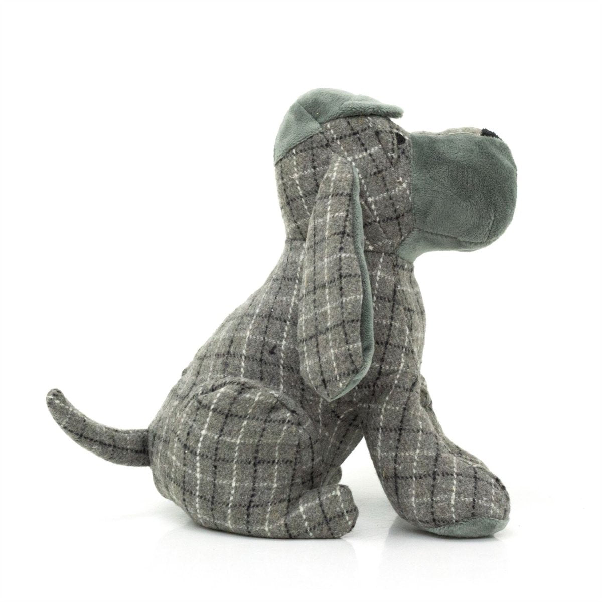 Grey Basset Hound Fabric Doorstop | Animal Dog Door Stop with Hat 1.5kg - 24cm - Doorstop