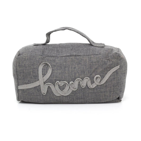 Grey Fabric Door Stop Decorative Indoor Rectangle Weighted Doorstop With Handle - Doorstop
