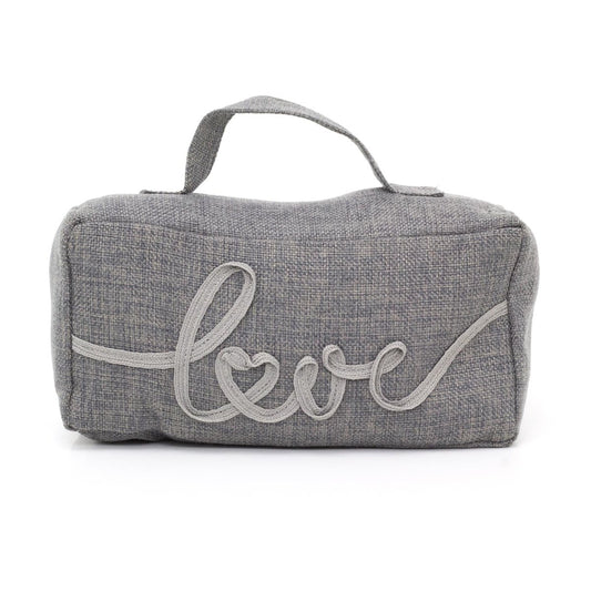 Grey Fabric Door Stop Decorative Indoor Rectangle Weighted Doorstop With Handle - Doorstop