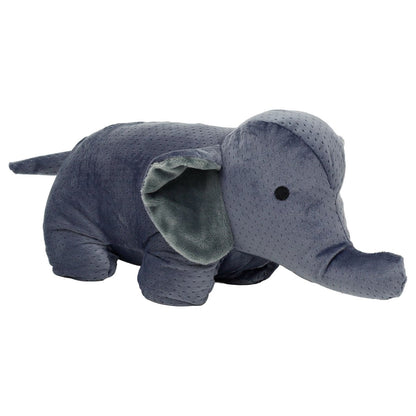 Grey Fabric Elephant Door Stop, 31cm Safari Animal Door Stopper - Doorstop
