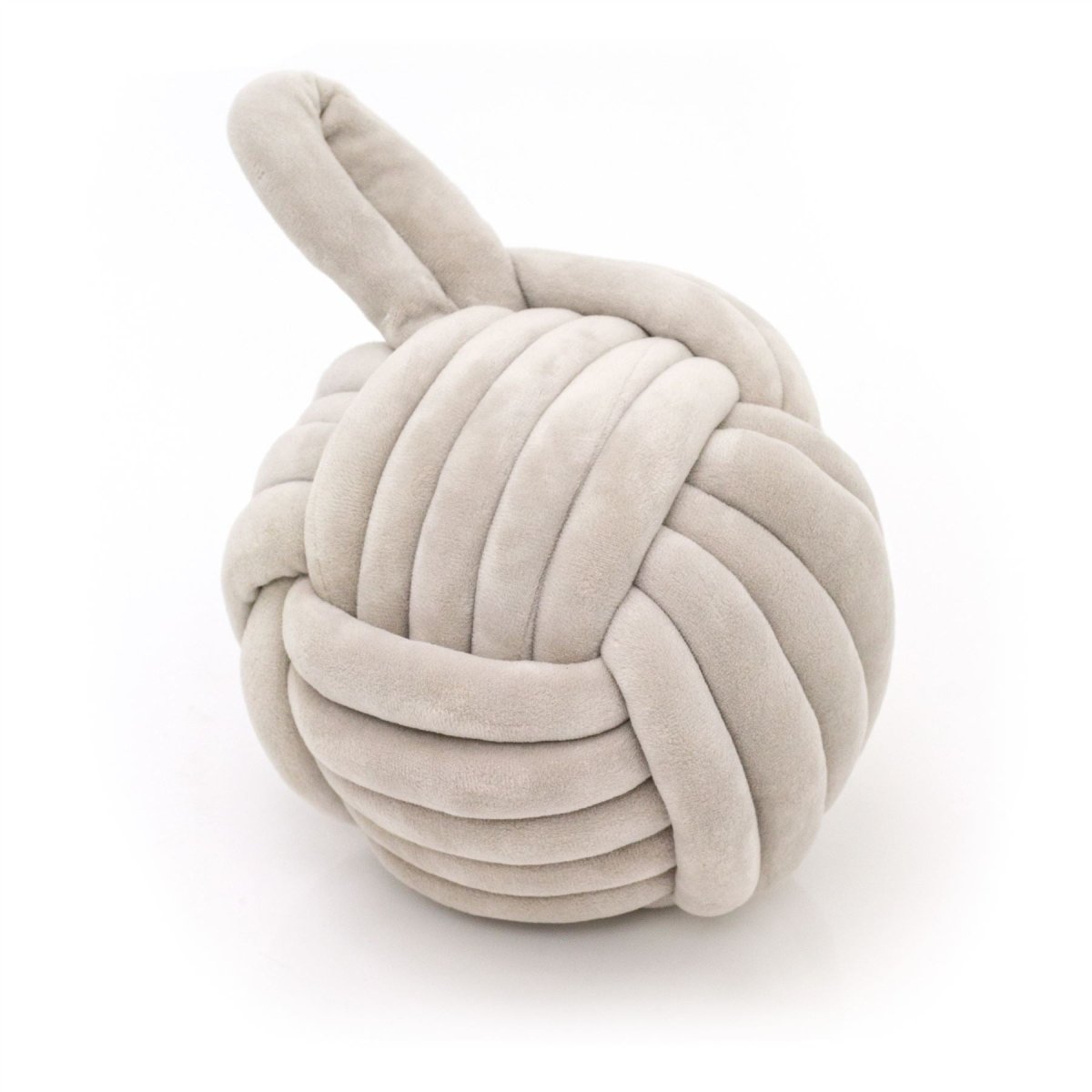 Grey Fabric Nautical Monkey Fist Knot Door Stop | Rope Design Knot Doorstop - Doorstop