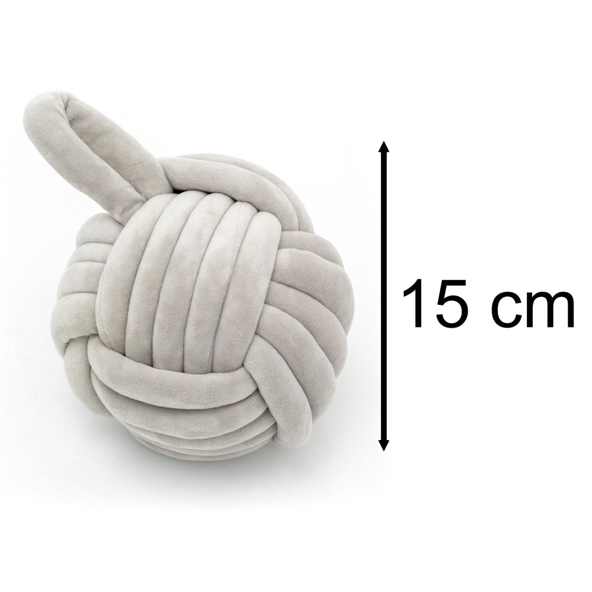 Grey Fabric Nautical Monkey Fist Knot Door Stop | Rope Design Knot Doorstop - Doorstop
