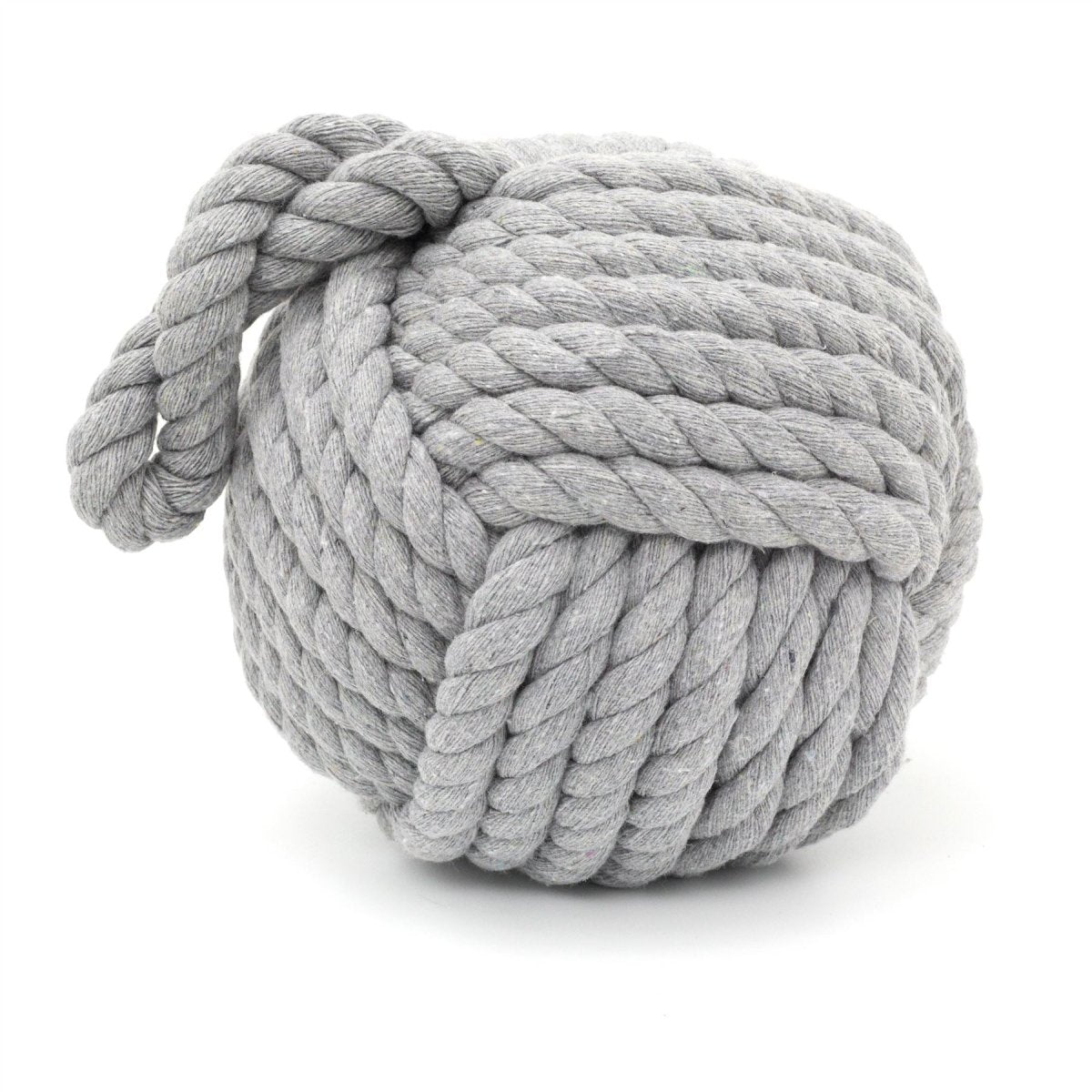 Grey Nautical Knot Rope Heavy Doorstop | Nautical Monkey's Fist Seasid ...