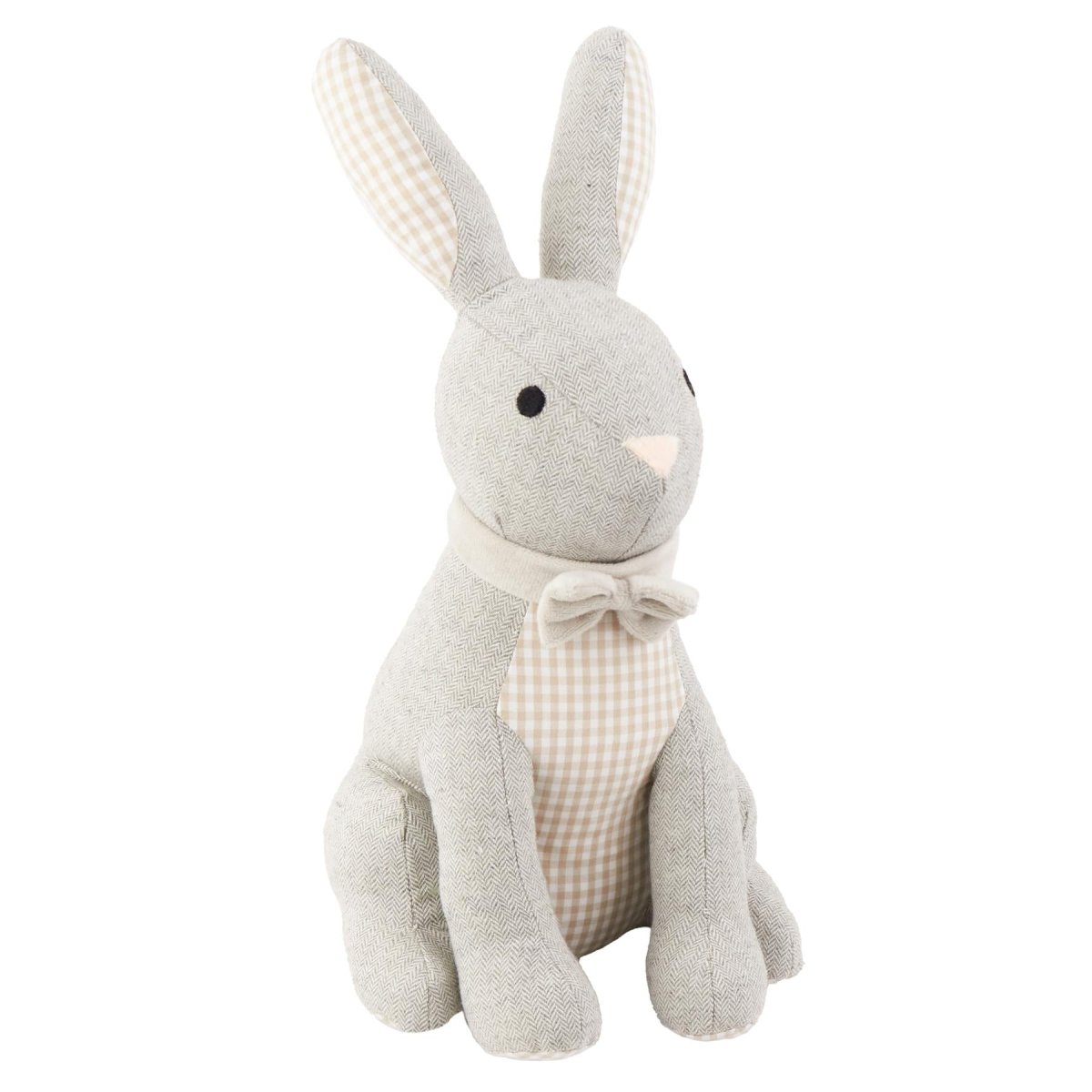 Harvey Rabbit Door Stop, 1.4kg Fabric Hare Doorstop, 28cm Animal Door Stopper - Doorstop