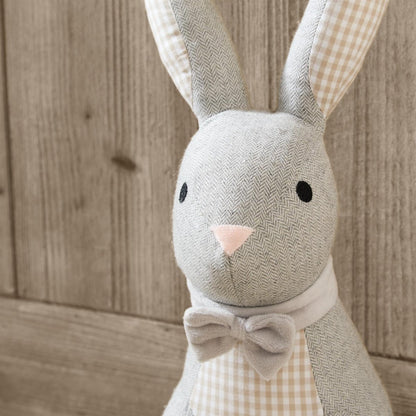 Harvey Rabbit Door Stop, 1.4kg Fabric Hare Doorstop, 28cm Animal Door Stopper - Doorstop