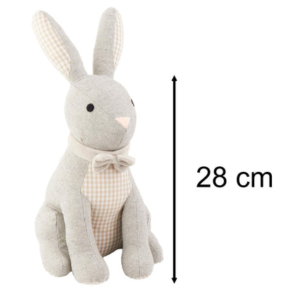 Harvey Rabbit Door Stop, 1.4kg Fabric Hare Doorstop, 28cm Animal Door Stopper - Doorstop