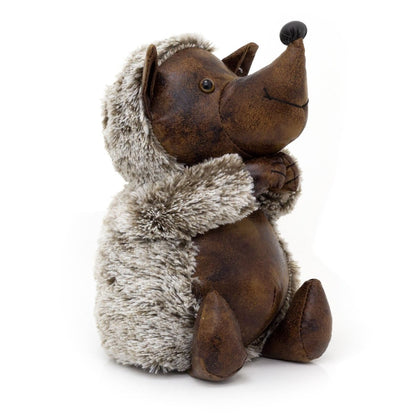 Herbert Hedgehog Doorstop Faux Leather Weighted Hedgehog Animal Door Stop 1.7kg - Doorstop