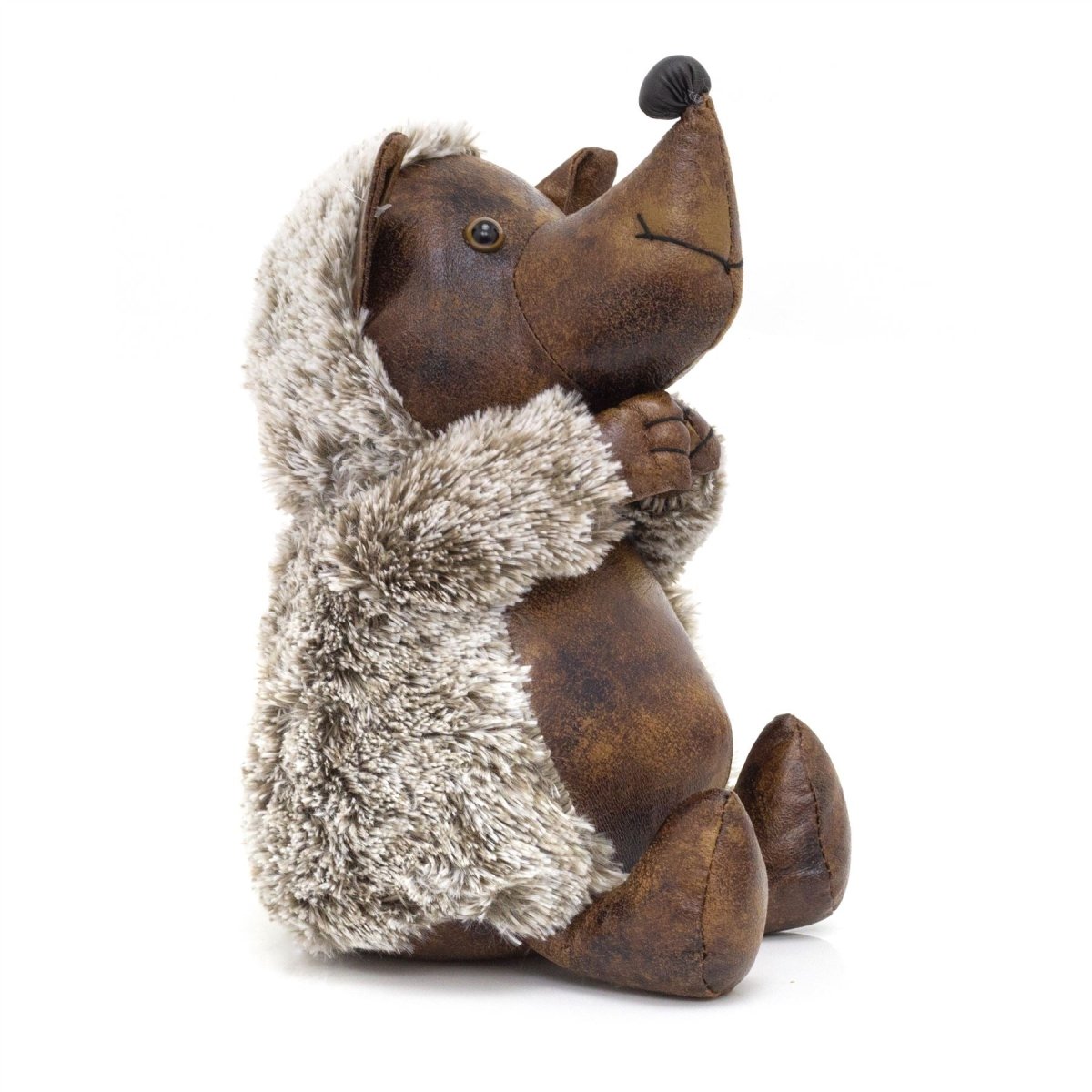 Herbert Hedgehog Doorstop Faux Leather Weighted Hedgehog Animal Door Stop 1.7kg - Doorstop