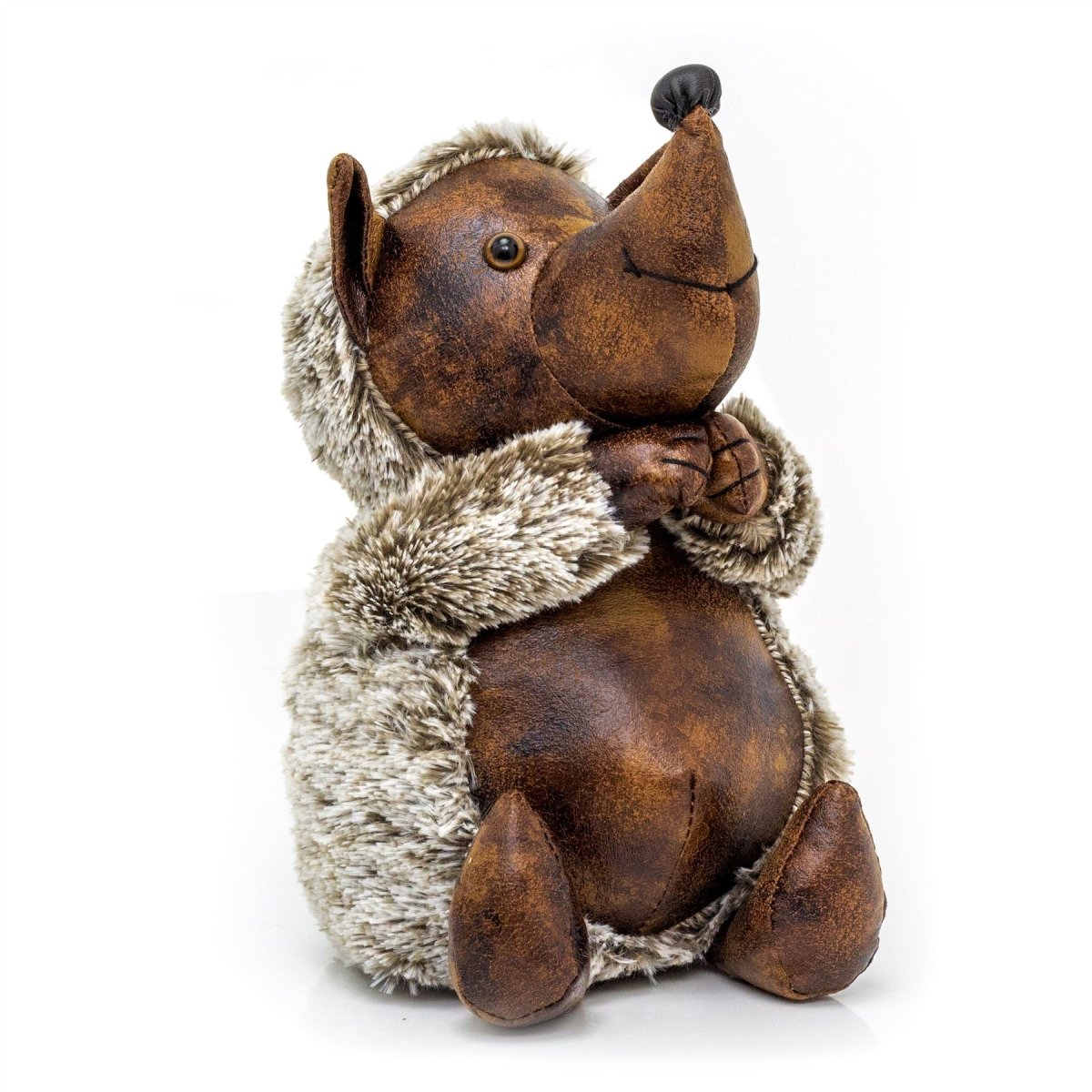 Herbert Hedgehog Doorstop Faux Leather Weighted Hedgehog Animal Door Stop 1.7kg - Doorstop