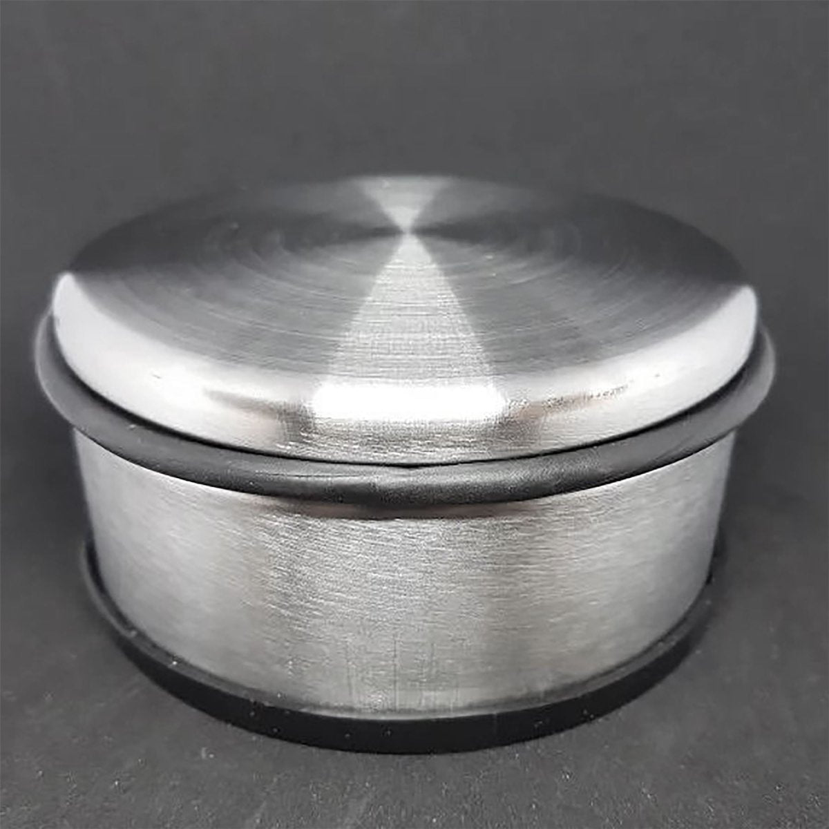 Large Stainless Steel Door Stop, 1kg Round Metal Rubber Base Doorstop 11x5cm - Doorstop