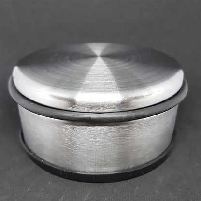 Large Stainless Steel Door Stop, 1kg Round Metal Rubber Base Doorstop 11x5cm - Doorstop