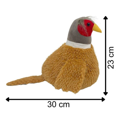 Monty Pheasant Door Stop, 23cm Weighted Faux Fur Bird Doorstop - 1.5kg - Doorstop