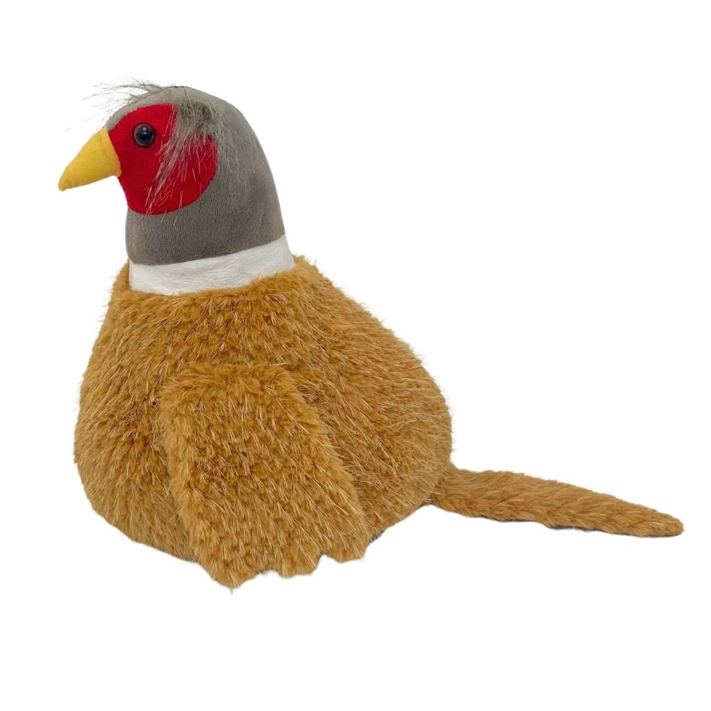 Monty Pheasant Door Stop, 23cm Weighted Faux Fur Bird Doorstop - 1.5kg - Doorstop