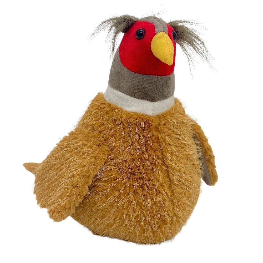 Monty Pheasant Door Stop, 23cm Weighted Faux Fur Bird Doorstop - 1.5kg - Doorstop