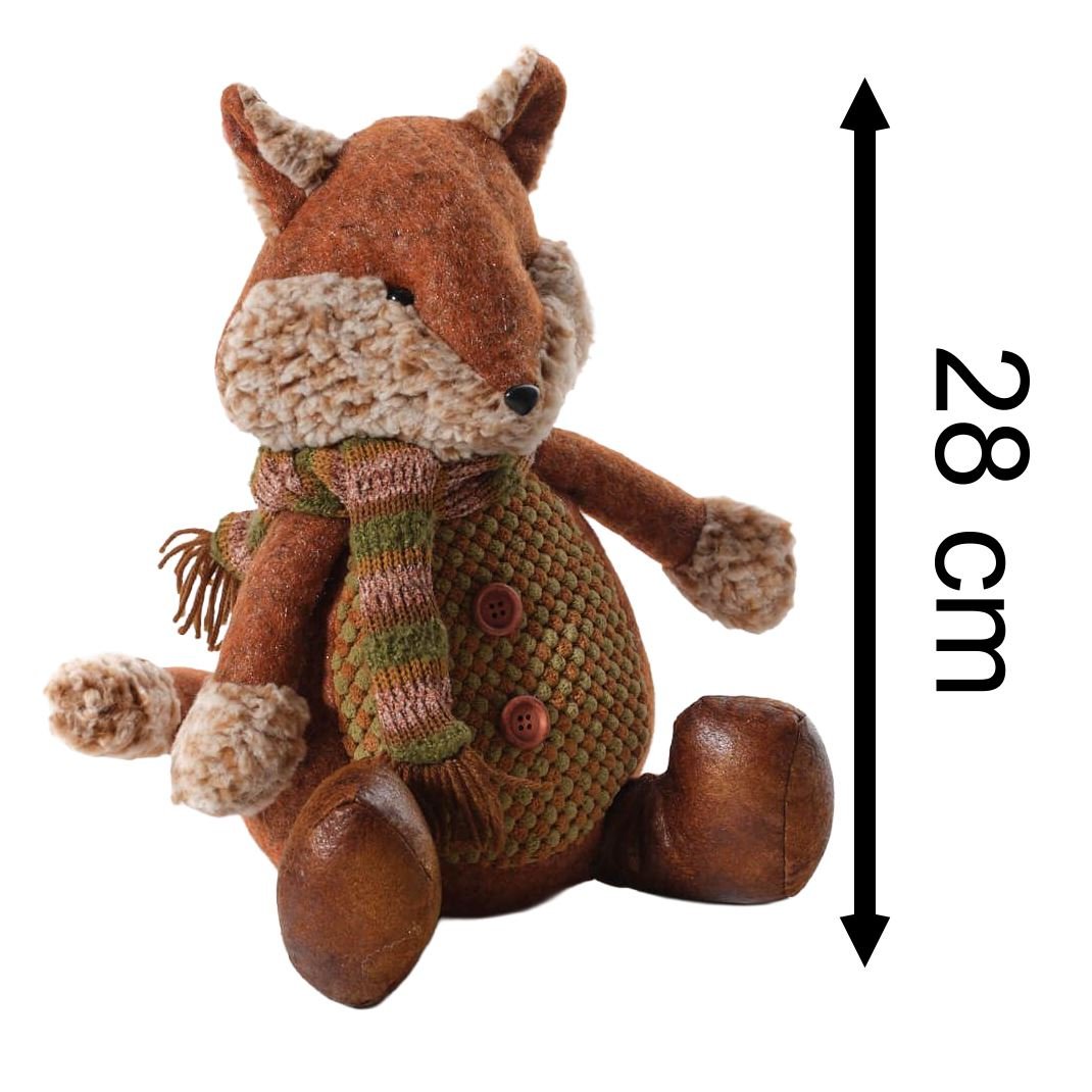 Mr Fox Doorstop | Cute Fabric Fox Shaped Animal Doorstop for Home - 28cm - Doorstop