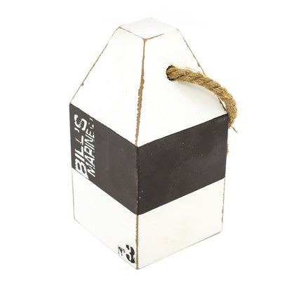Nautical Wooden Doorstop | Coastal Lobster Buoy Door Stop With Rope Handle - Doorstop