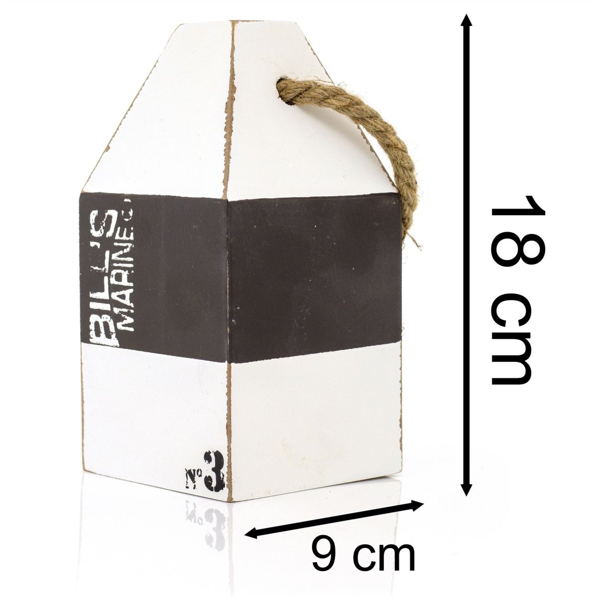 Nautical Wooden Doorstop | Coastal Lobster Buoy Door Stop With Rope Handle - Doorstop