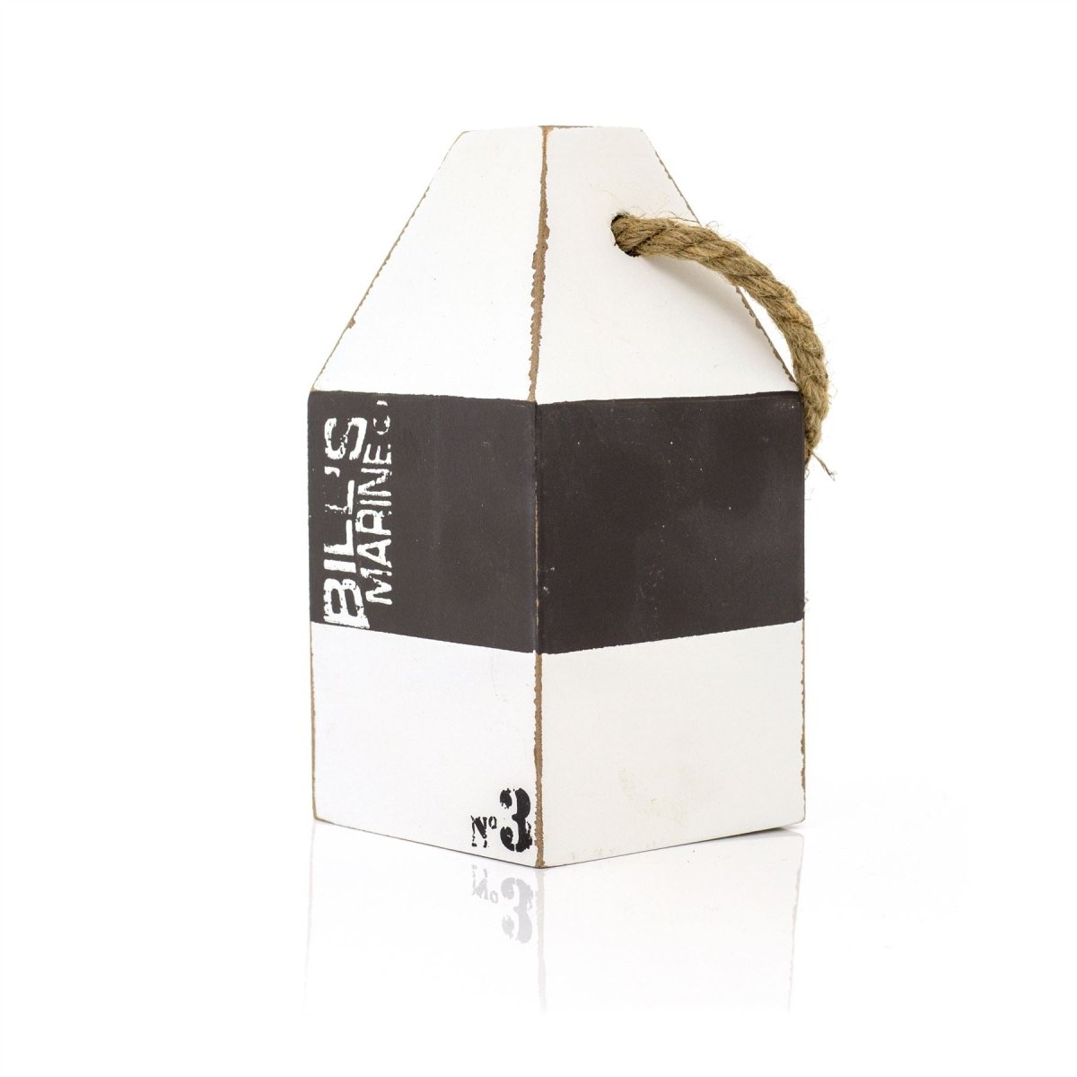 Nautical Wooden Doorstop | Coastal Lobster Buoy Door Stop With Rope Handle - Doorstop