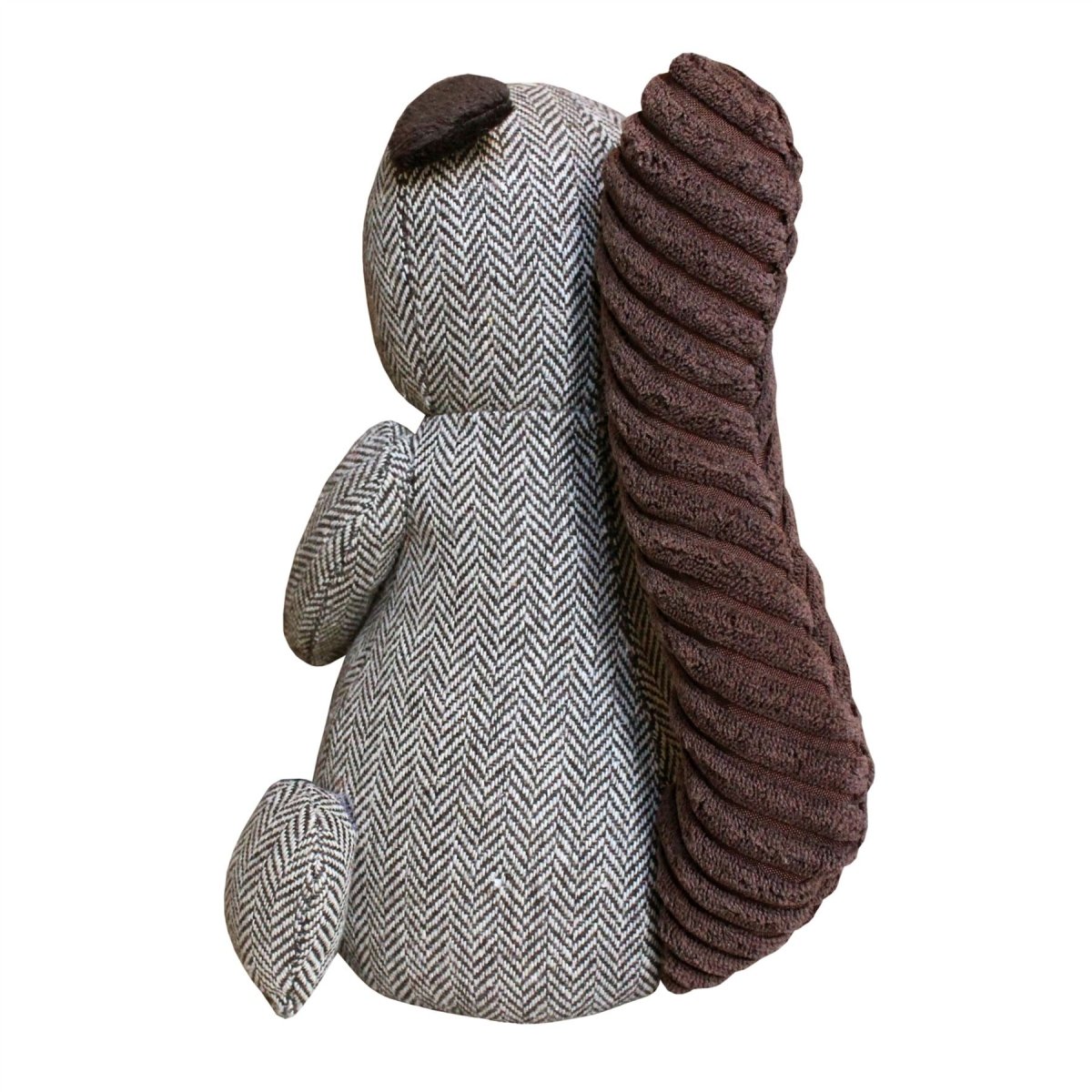 Oliver Squirrel Doorstop | Herringbone Squirrel Shaped Animal Door Stop - 24cm - Doorstop