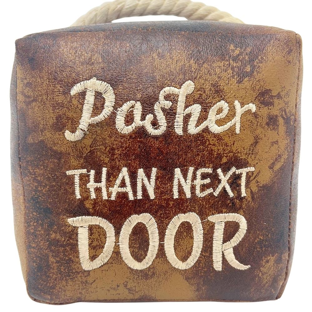 Posher Than Next Door Doorstop, 16cm Novelty Slogan Door Stop with Rope Handle - Doorstop