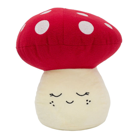 Red Mushroom Door Stop | 1.2kg Door Stopper Smiley Fabric Toadstool Doorstop - Doorstop