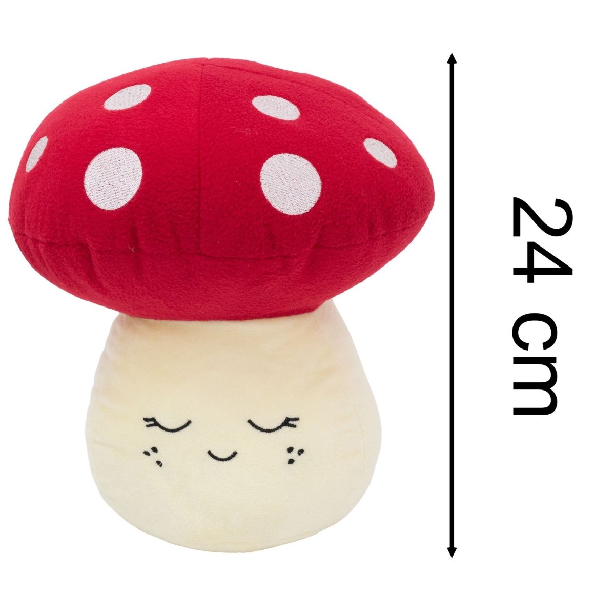 Red Mushroom Door Stop | 1.2kg Door Stopper Smiley Fabric Toadstool Doorstop - Doorstop