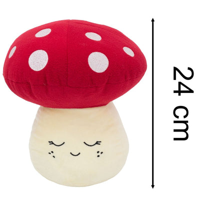 Red Mushroom Door Stop | 1.2kg Door Stopper Smiley Fabric Toadstool Doorstop - Doorstop