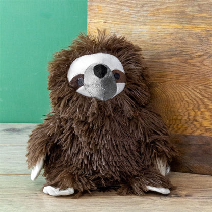 Shaggy Sloth Doorstop | Sloth Shaped Door Stop Fabric Animal Doorstop - Brown - Doorstop