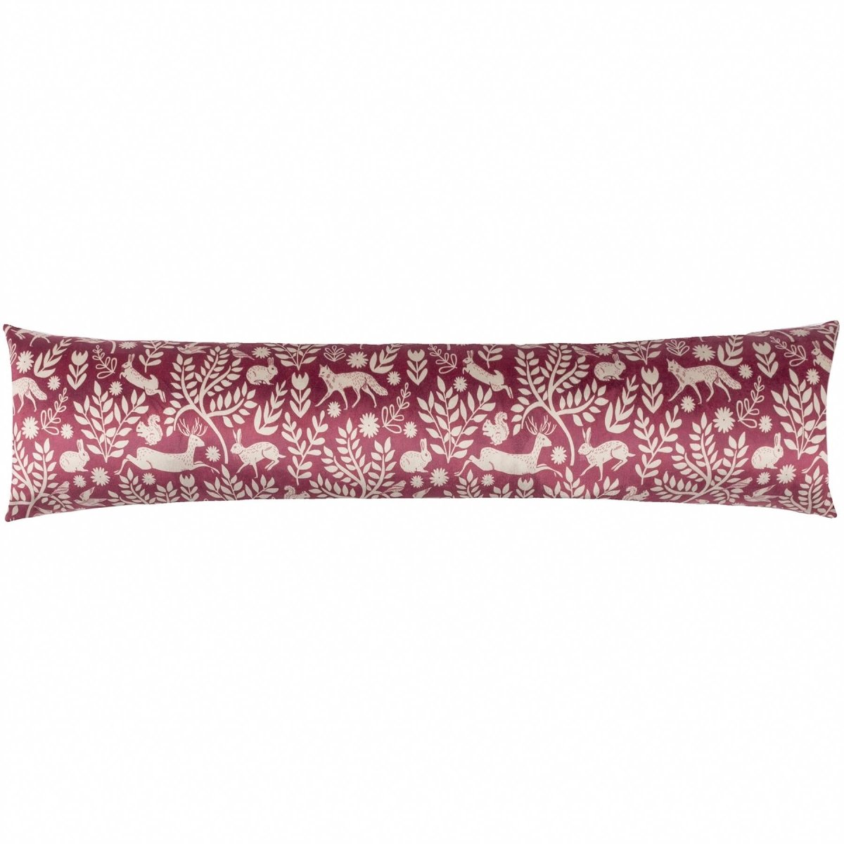Skandi Woodland Fabric Draught Excluder | Forest Animals Velvet Draft Excluder - Draught Excluder