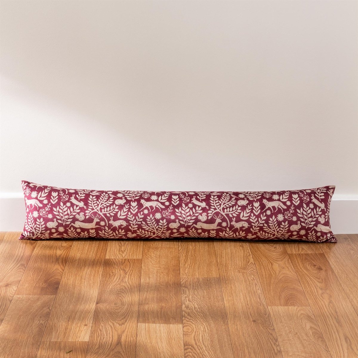 Skandi Woodland Fabric Draught Excluder | Forest Animals Velvet Draft Excluder - Draught Excluder