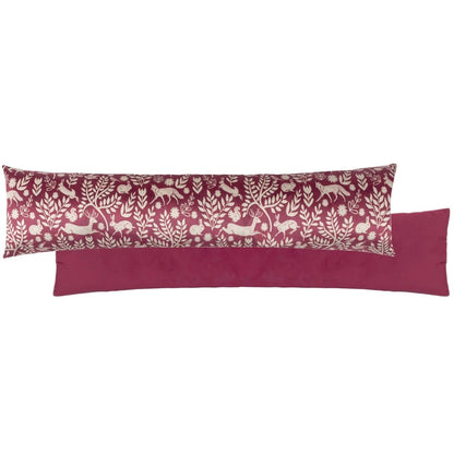 Skandi Woodland Fabric Draught Excluder | Forest Animals Velvet Draft Excluder - Draught Excluder