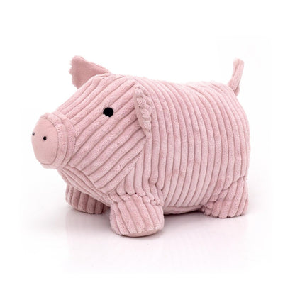 Twinkles Pig Doorstop Pink Ribbed Fabric Animal Doorstop | Door Stop 1.5kg - Doorstop