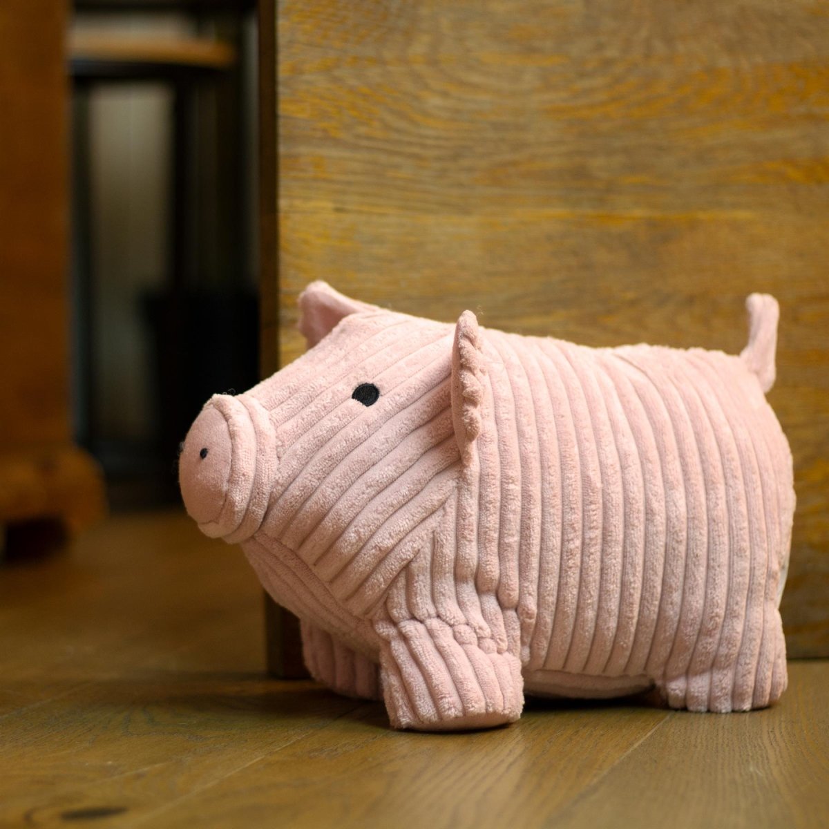 Twinkles Pig Doorstop Pink Ribbed Fabric Animal Doorstop | Door Stop 1.5kg - Doorstop