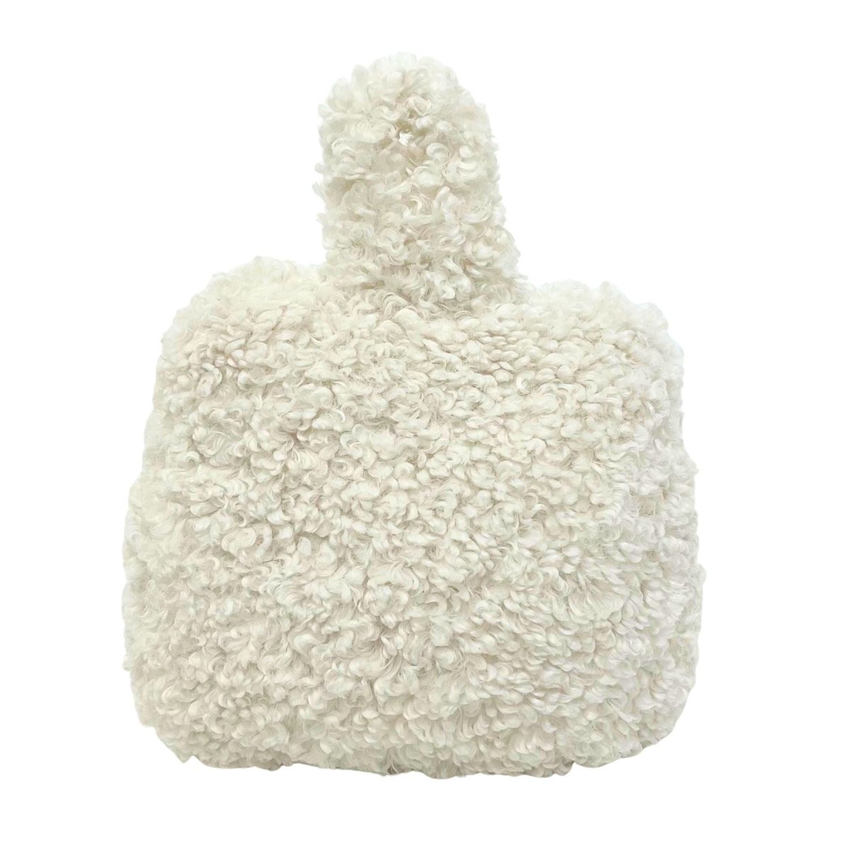 Vanilla Boucle Door Stop, 1kg Fabric Doorstop with Handle, 15cm Floor Door Stopper - Doorstop