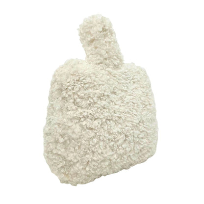 Vanilla Boucle Door Stop, 1kg Fabric Doorstop with Handle, 15cm Floor Door Stopper - Doorstop