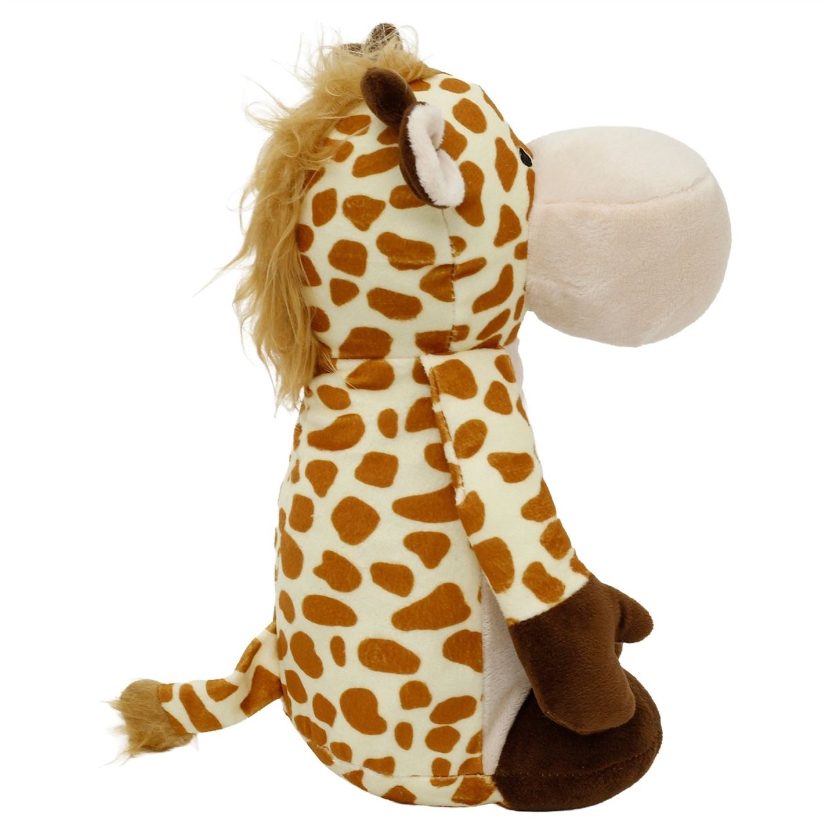 Weighted Fabric Giraffe Door Stop, 25cm Orange Sand Filled Doorstop - Doorstop