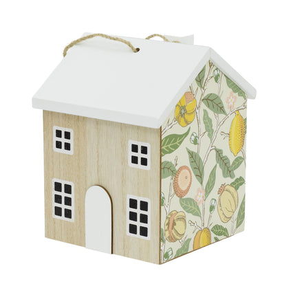 William Morris Fruits Door Stop | 18cm House Shaped Door Stopper Wooden Doorstop