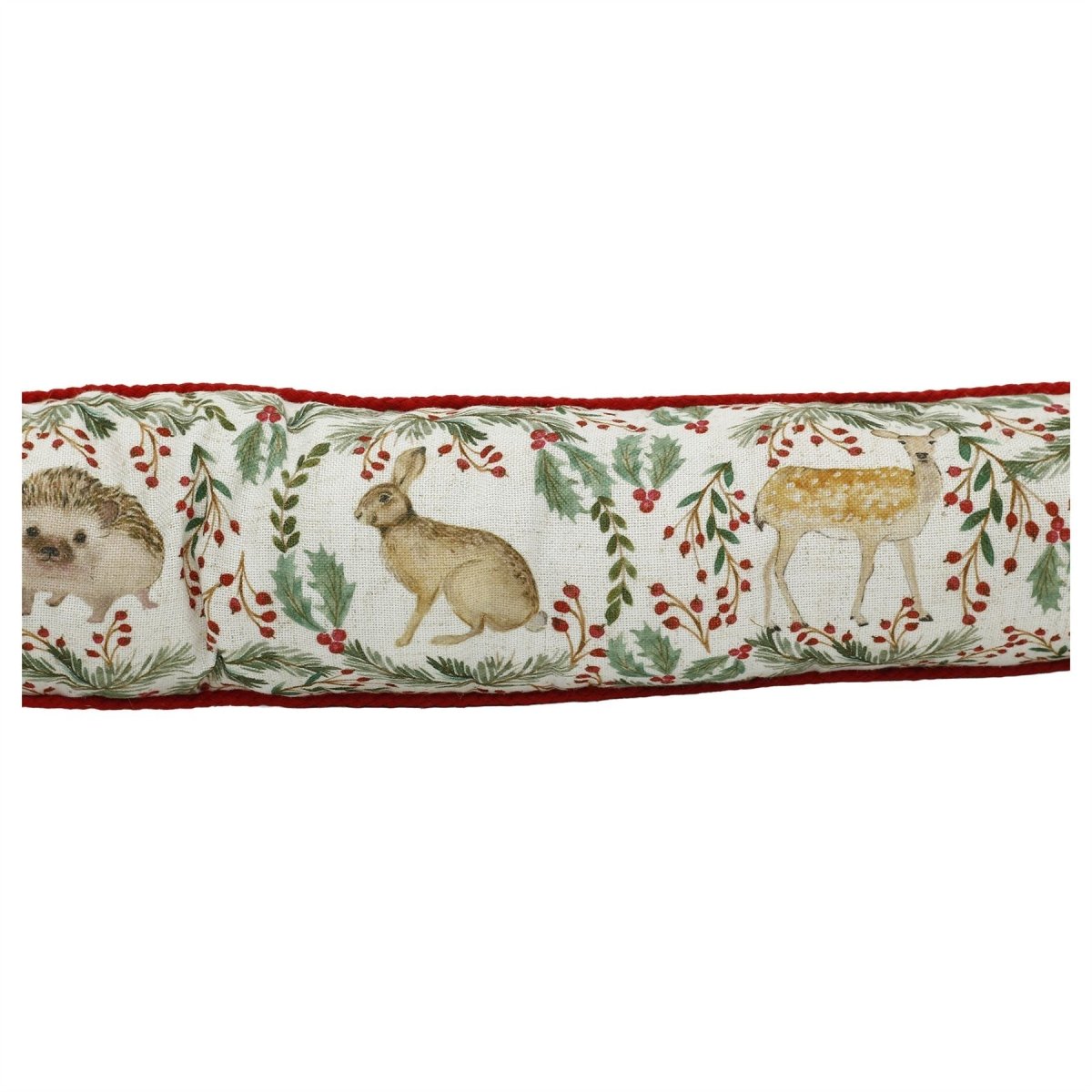 Woodland Animal Christmas Draught Excluder, 94cm Festive Door Draught Stopper - Draught Excluder