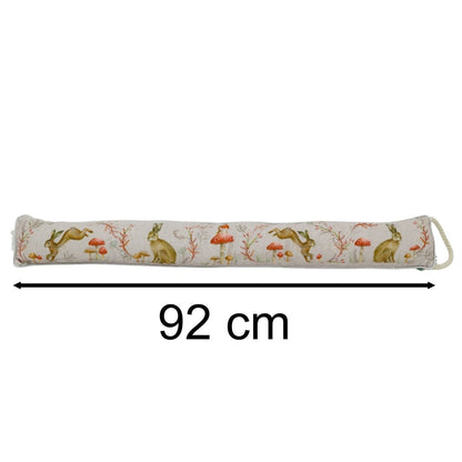 Woodland Animal Fabric Draught Excluder | Door Draught Cushion with Handle 92cm - Draught Excluder