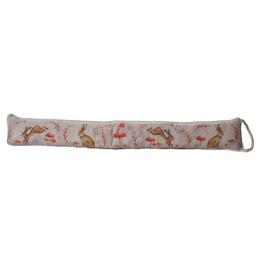 Woodland Animal Fabric Draught Excluder | Door Draught Cushion with Handle 92cm - Draught Excluder