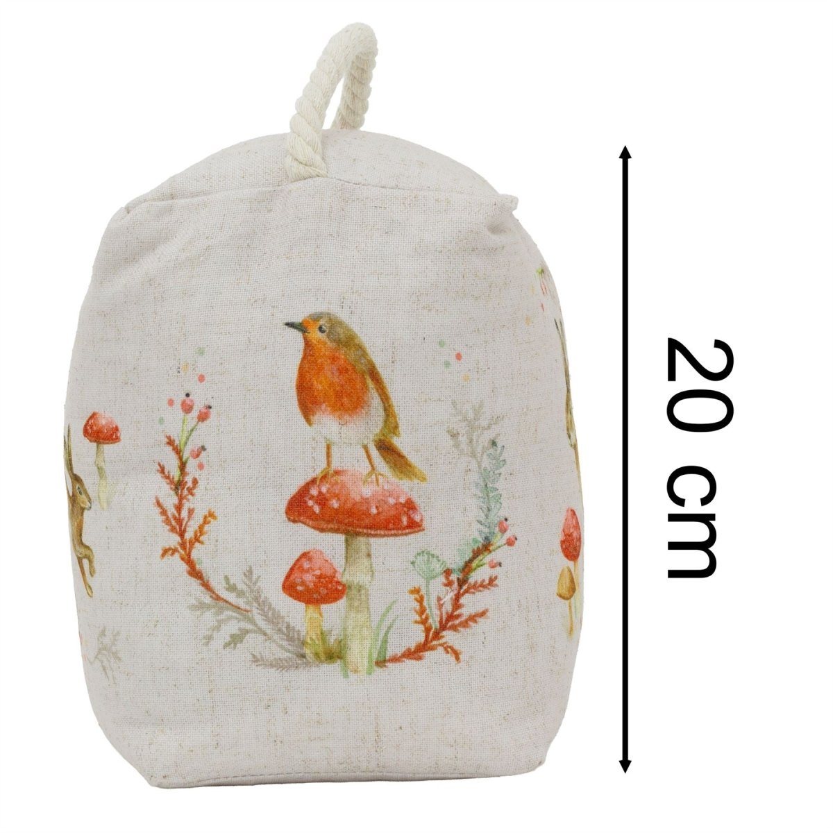 Woodland Rabbit Fabric Doorstop | Decorative Animal Door Stop with Handle - Doorstop