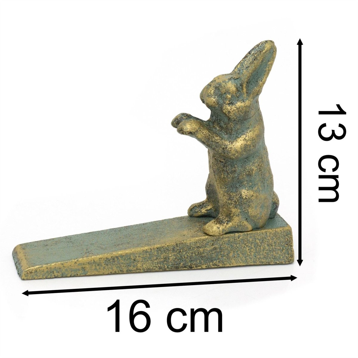 Wrought Iron Hare Door Wedge | Vintage Style Metal Rabbit Doorstop Wedge - 16cm - Doorstop