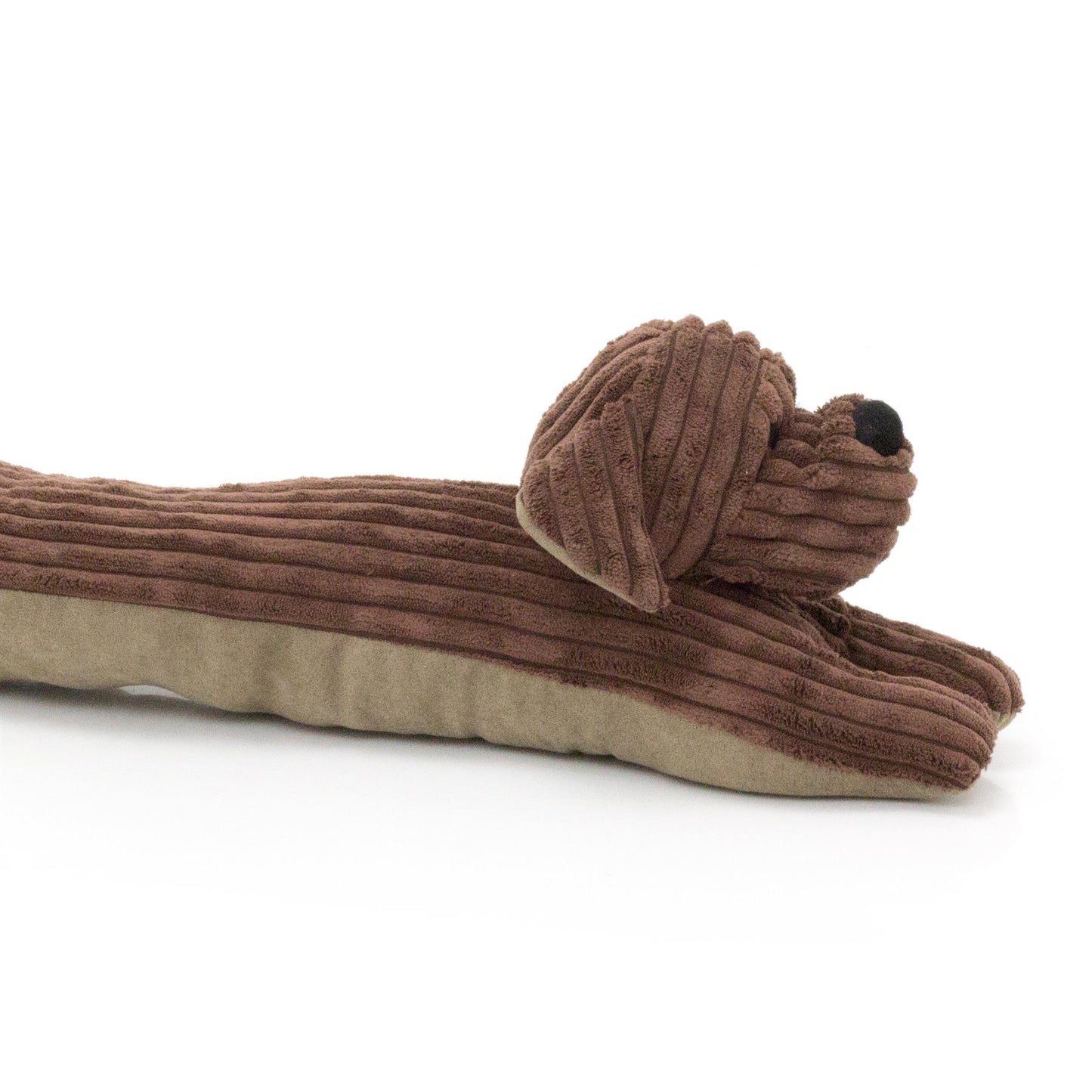 Take Me Home Ribbed Fabric Dog Draught Excluder ~ Chocolate